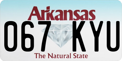 AR license plate 067KYU