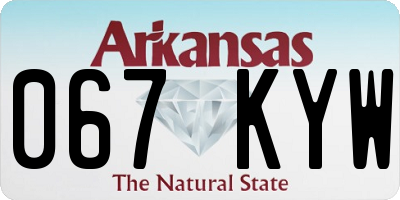 AR license plate 067KYW