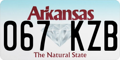 AR license plate 067KZB