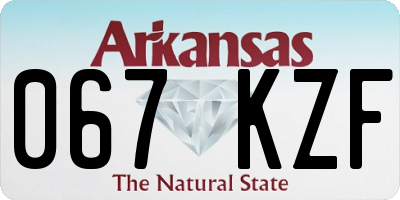 AR license plate 067KZF