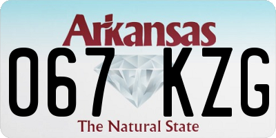 AR license plate 067KZG