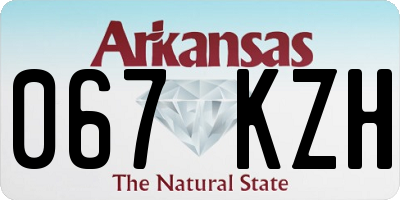 AR license plate 067KZH