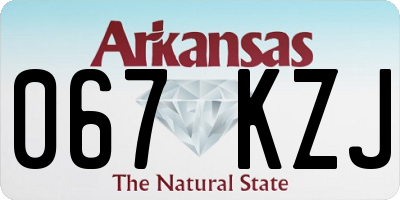 AR license plate 067KZJ