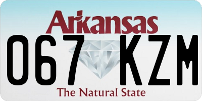 AR license plate 067KZM