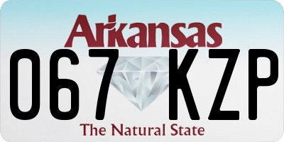 AR license plate 067KZP