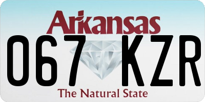 AR license plate 067KZR