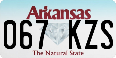AR license plate 067KZS