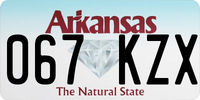 AR license plate 067KZX