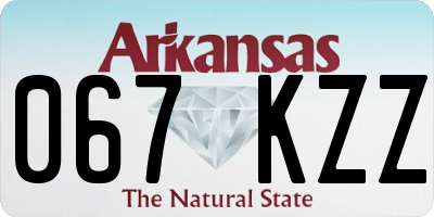 AR license plate 067KZZ