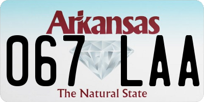 AR license plate 067LAA