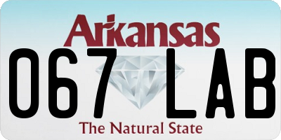 AR license plate 067LAB