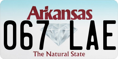 AR license plate 067LAE