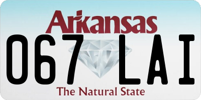 AR license plate 067LAI