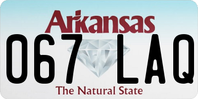 AR license plate 067LAQ