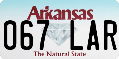 AR license plate 067LAR