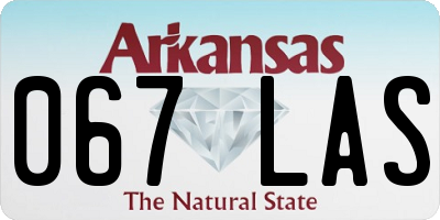 AR license plate 067LAS