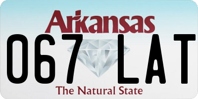 AR license plate 067LAT