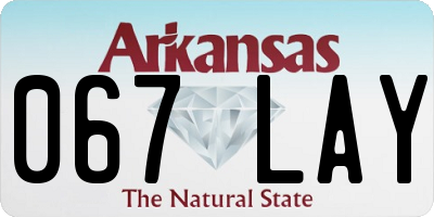 AR license plate 067LAY