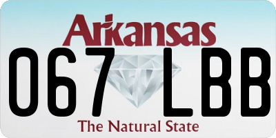 AR license plate 067LBB