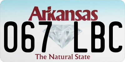 AR license plate 067LBC