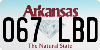 AR license plate 067LBD