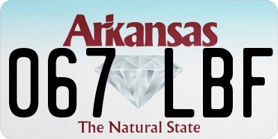 AR license plate 067LBF