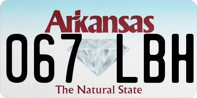 AR license plate 067LBH