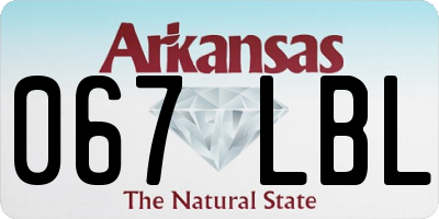 AR license plate 067LBL