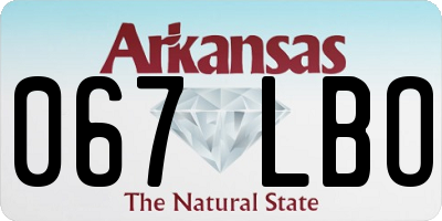 AR license plate 067LBO