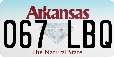 AR license plate 067LBQ