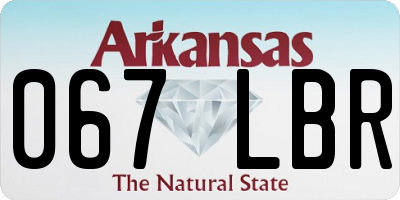 AR license plate 067LBR