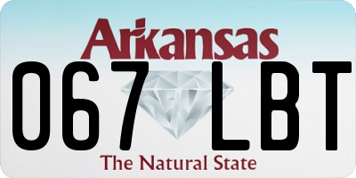 AR license plate 067LBT