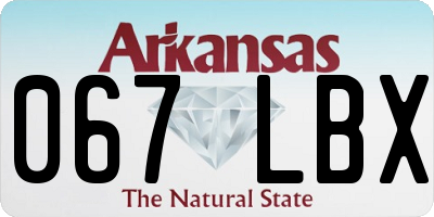 AR license plate 067LBX