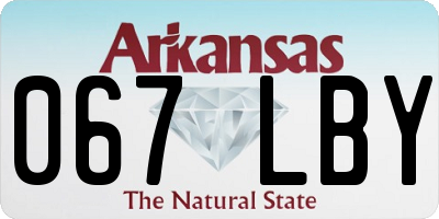 AR license plate 067LBY