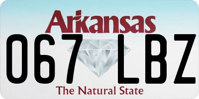 AR license plate 067LBZ