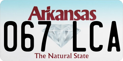 AR license plate 067LCA