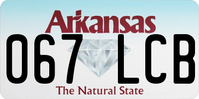 AR license plate 067LCB