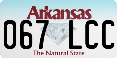 AR license plate 067LCC
