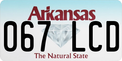AR license plate 067LCD