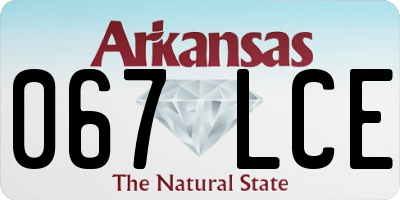 AR license plate 067LCE