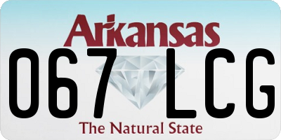 AR license plate 067LCG