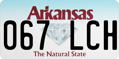 AR license plate 067LCH