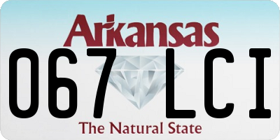 AR license plate 067LCI
