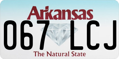 AR license plate 067LCJ