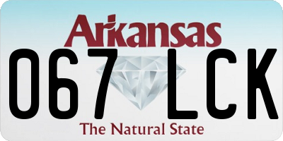 AR license plate 067LCK