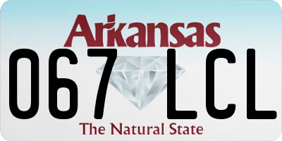 AR license plate 067LCL
