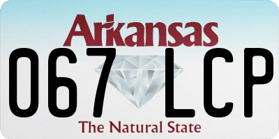 AR license plate 067LCP