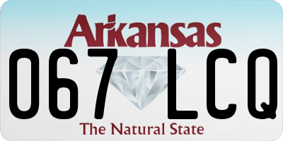 AR license plate 067LCQ