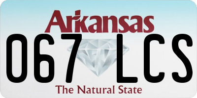 AR license plate 067LCS