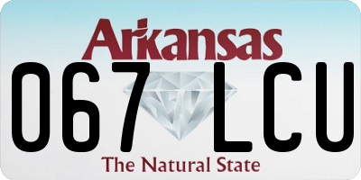 AR license plate 067LCU